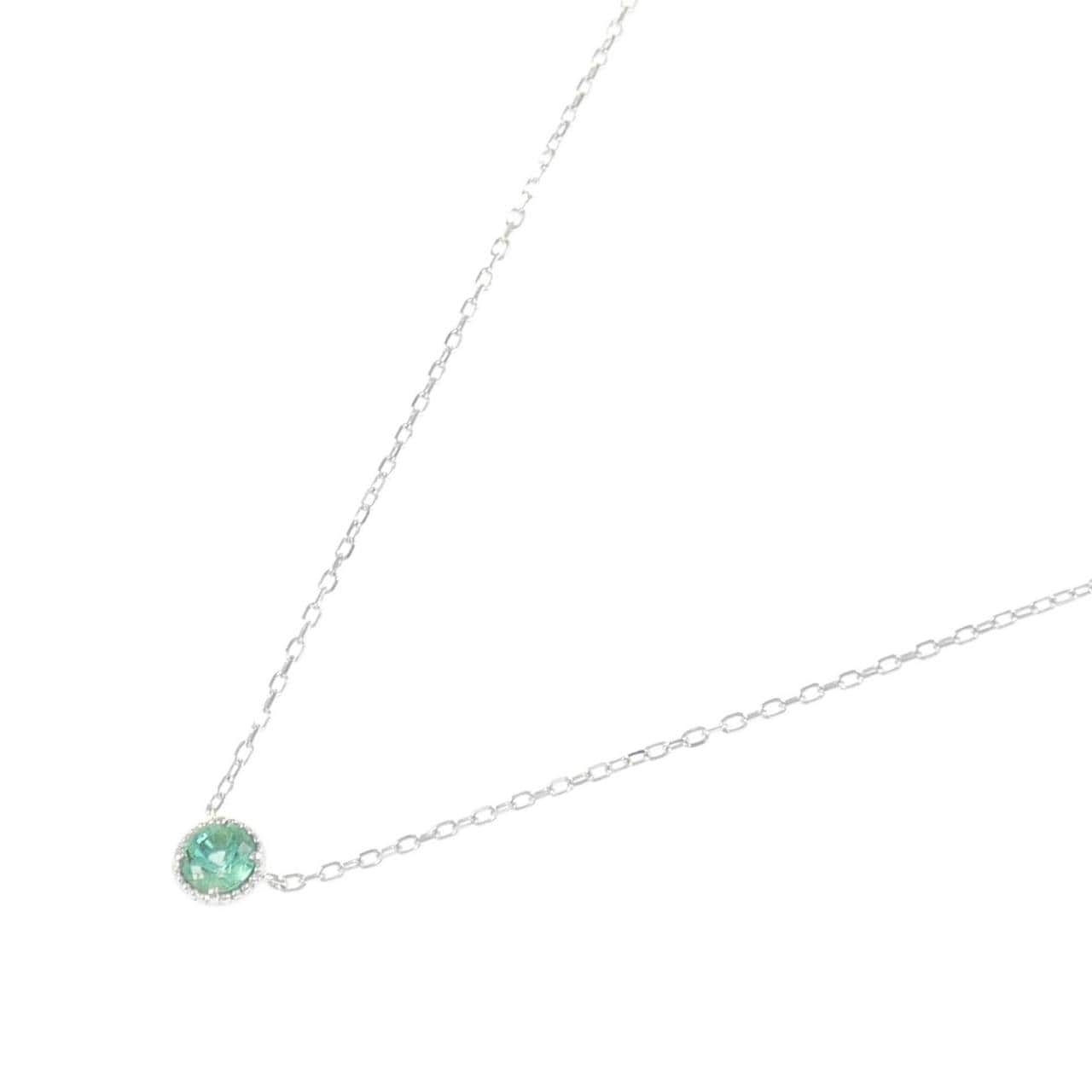 K10WG绿宝石项链