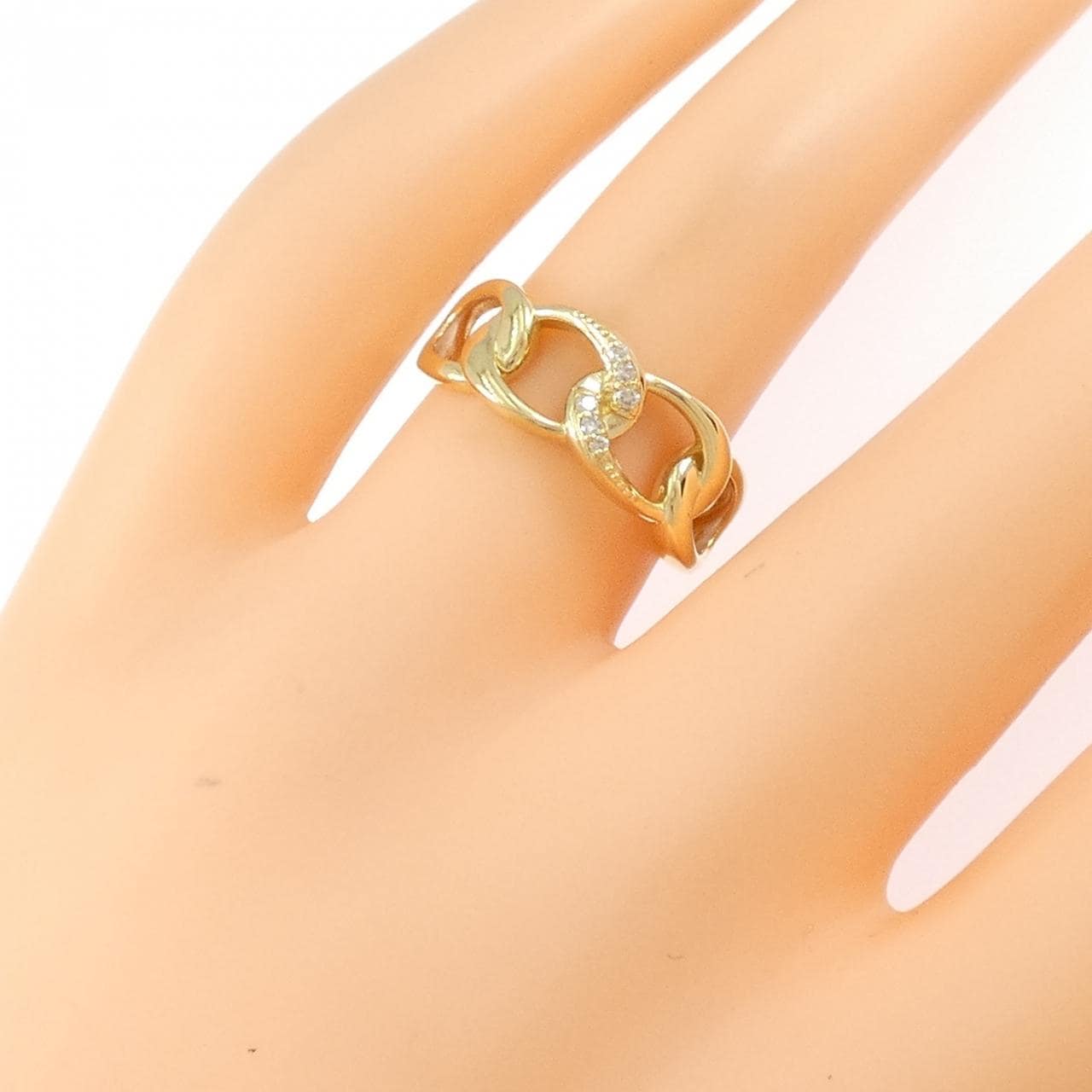 K18YG ダイヤモンド リング 0.04CT