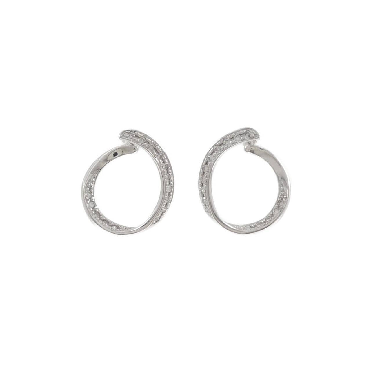 K18WG/K14WG ダイヤモンド ピアス 0.30CT
