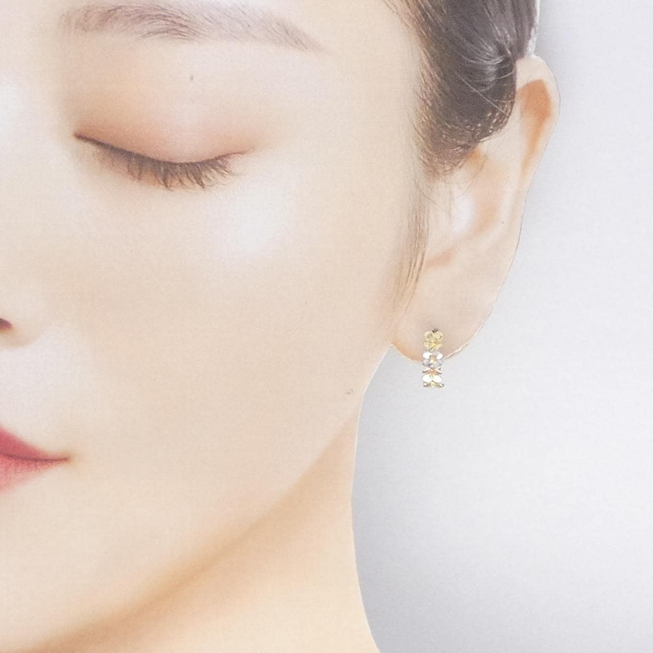 K18YG/PT900/K18PG フラワー ピアス