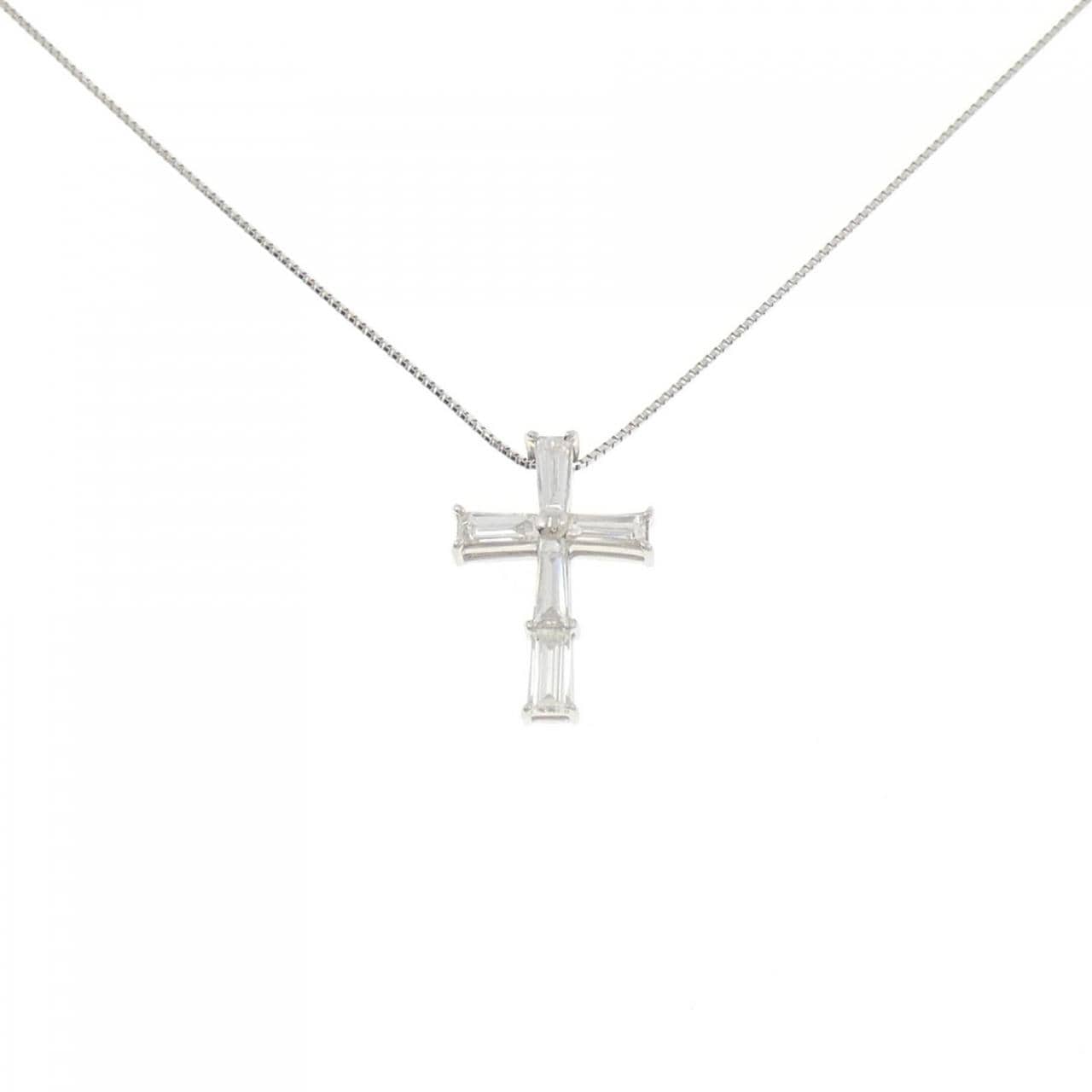 PT900/PT850 クロス ダイヤモンド ネックレス 0.50CT
