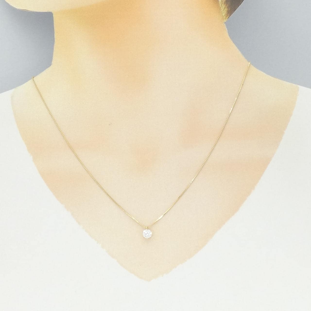 K18YG ダイヤモンド ネックレス 0.403CT D IF 3EXT