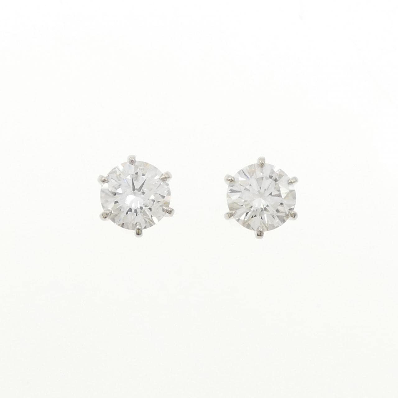 【リメイク】PT900/ST ダイヤモンド ピアス 1.025CT 1.057CT E-F SI2 EXT-VG