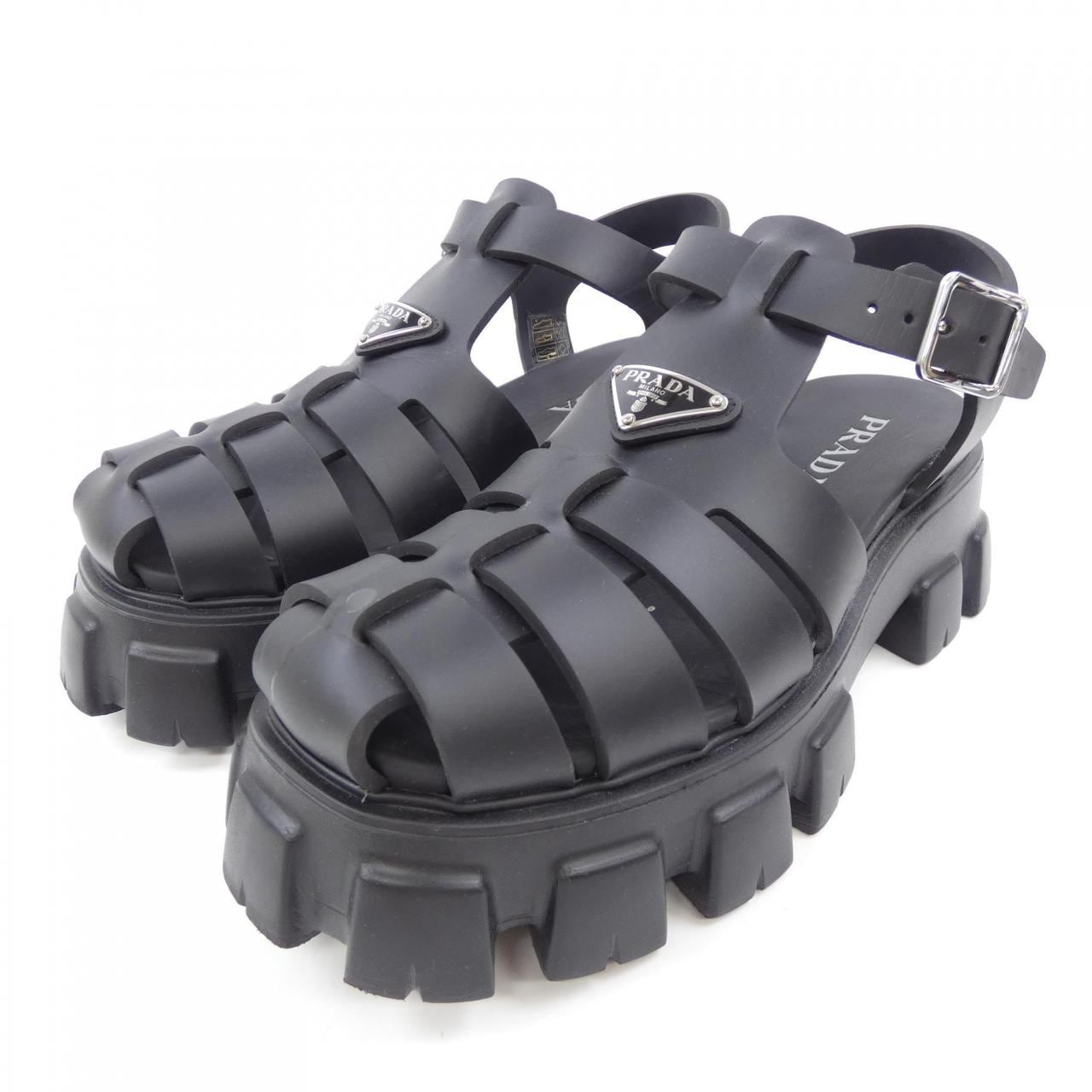 プラダ PRADA モノリス ラバーサンダル  トライアングルロゴ 2X3083 サンダル