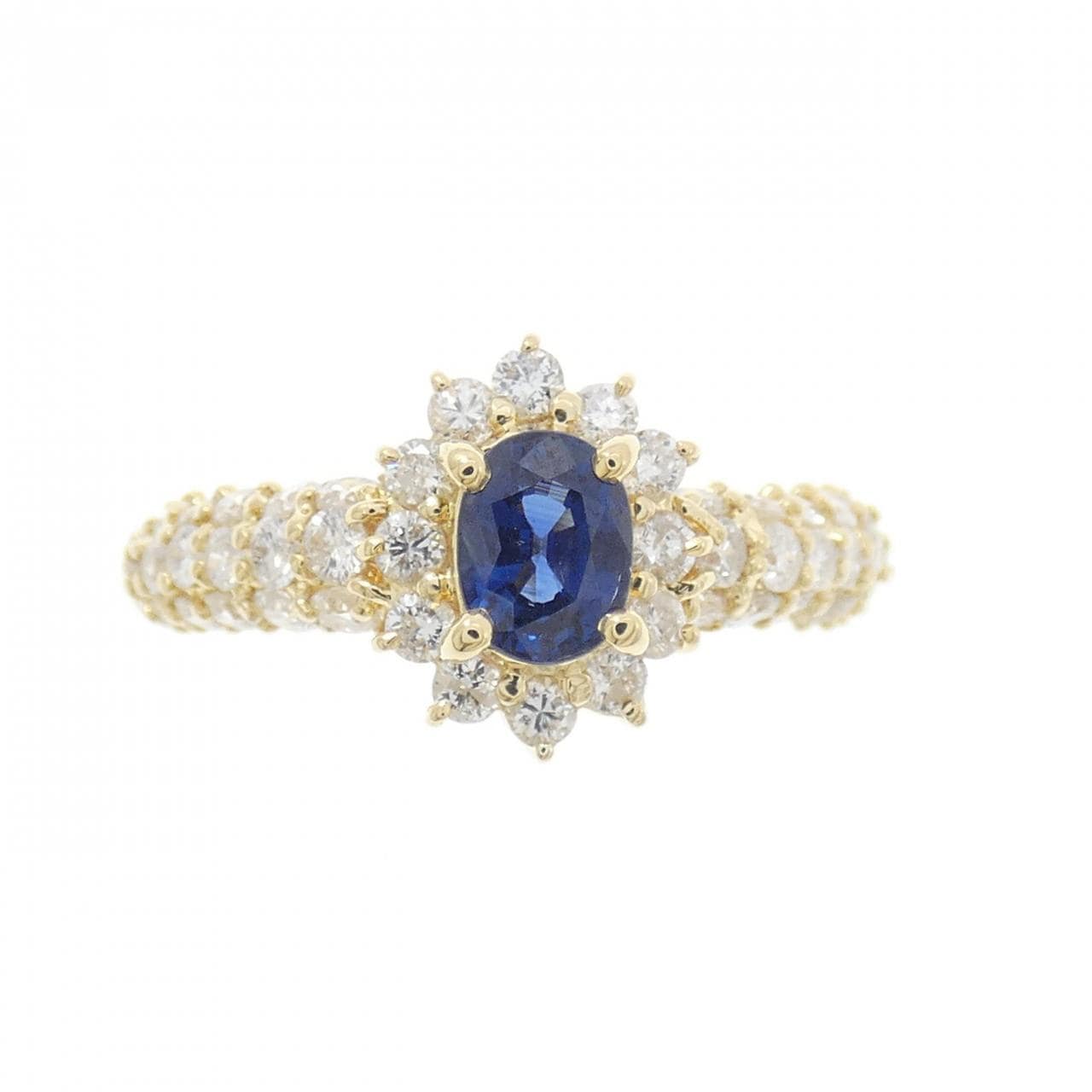 K18YG サファイヤ リング 0.55CT