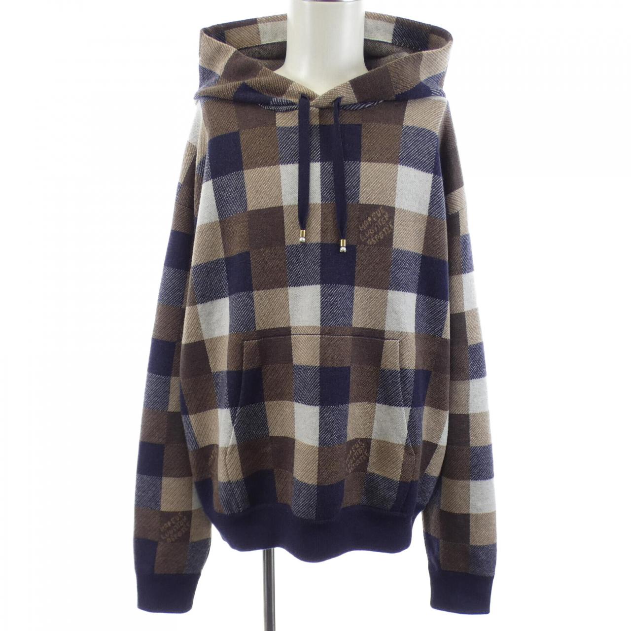 ルイヴィトン LOUIS VUITTON ダミエカシミヤアンドウールブレンドフーディ HRN78WMTO パーカー