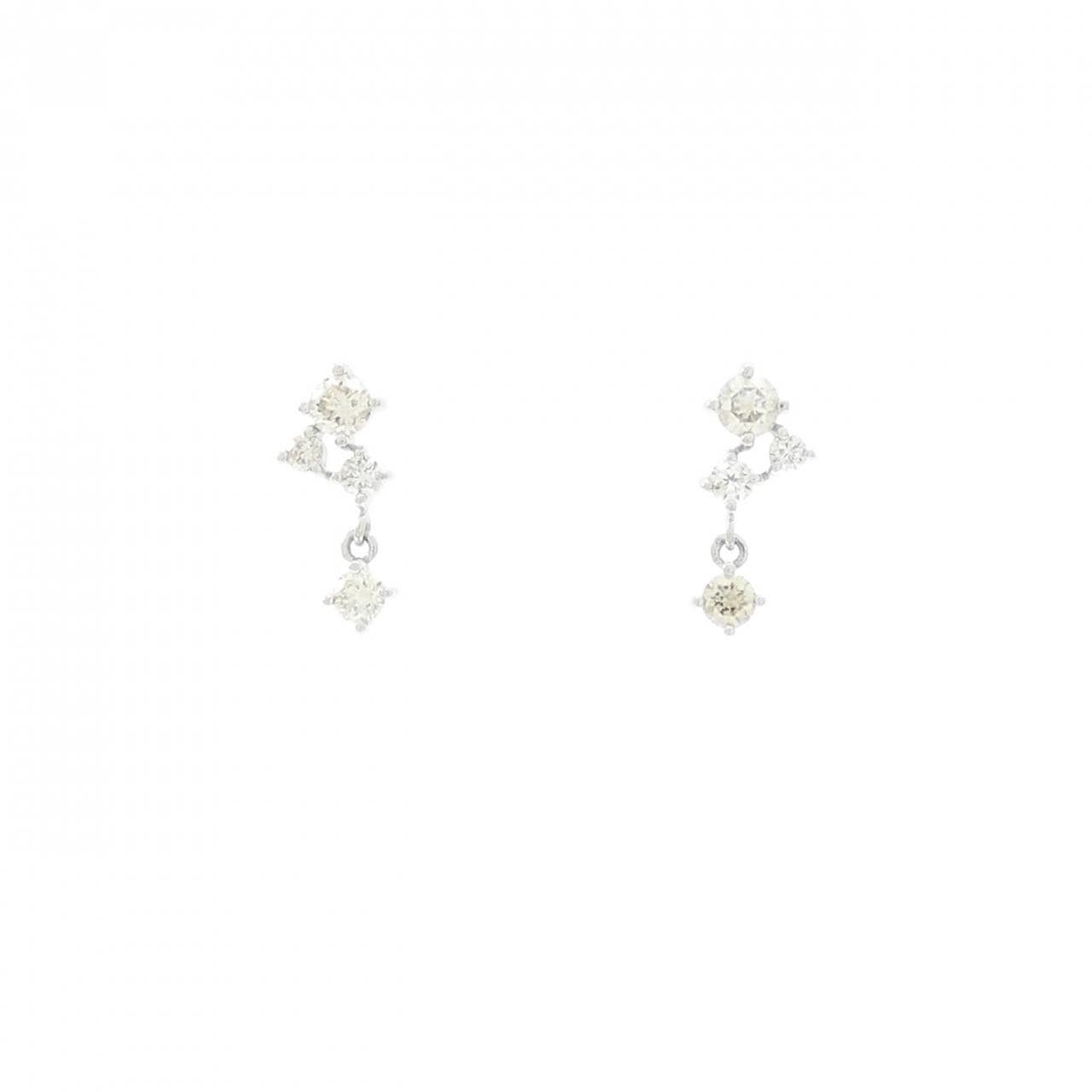 PT900 ダイヤモンド ピアス 0.24CT
