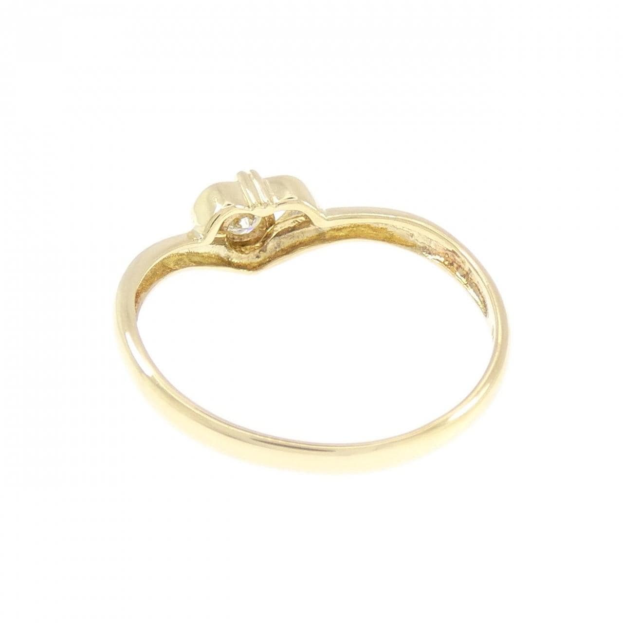 K18YG ハート ダイヤモンド リング 0.08CT