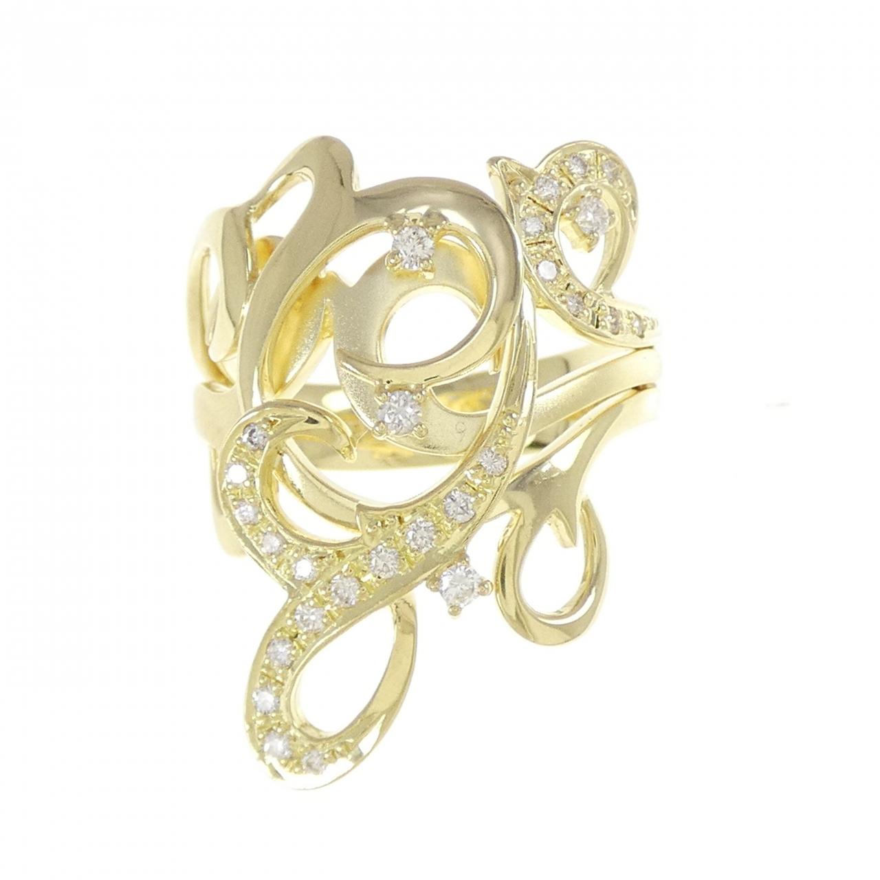 K18YG ダイヤモンド リング 0.24CT