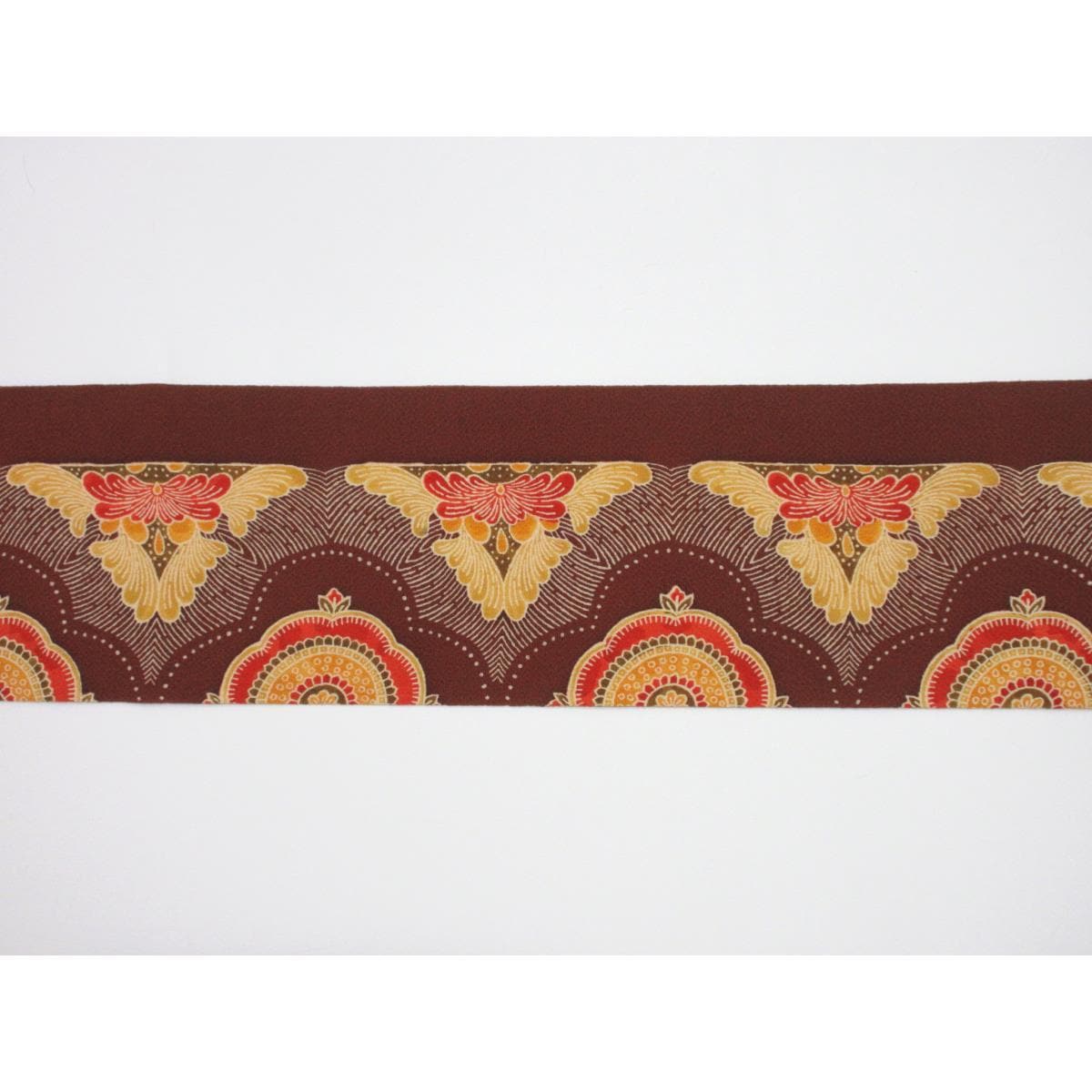 名古屋帯　ちりめん染帯　全通柄