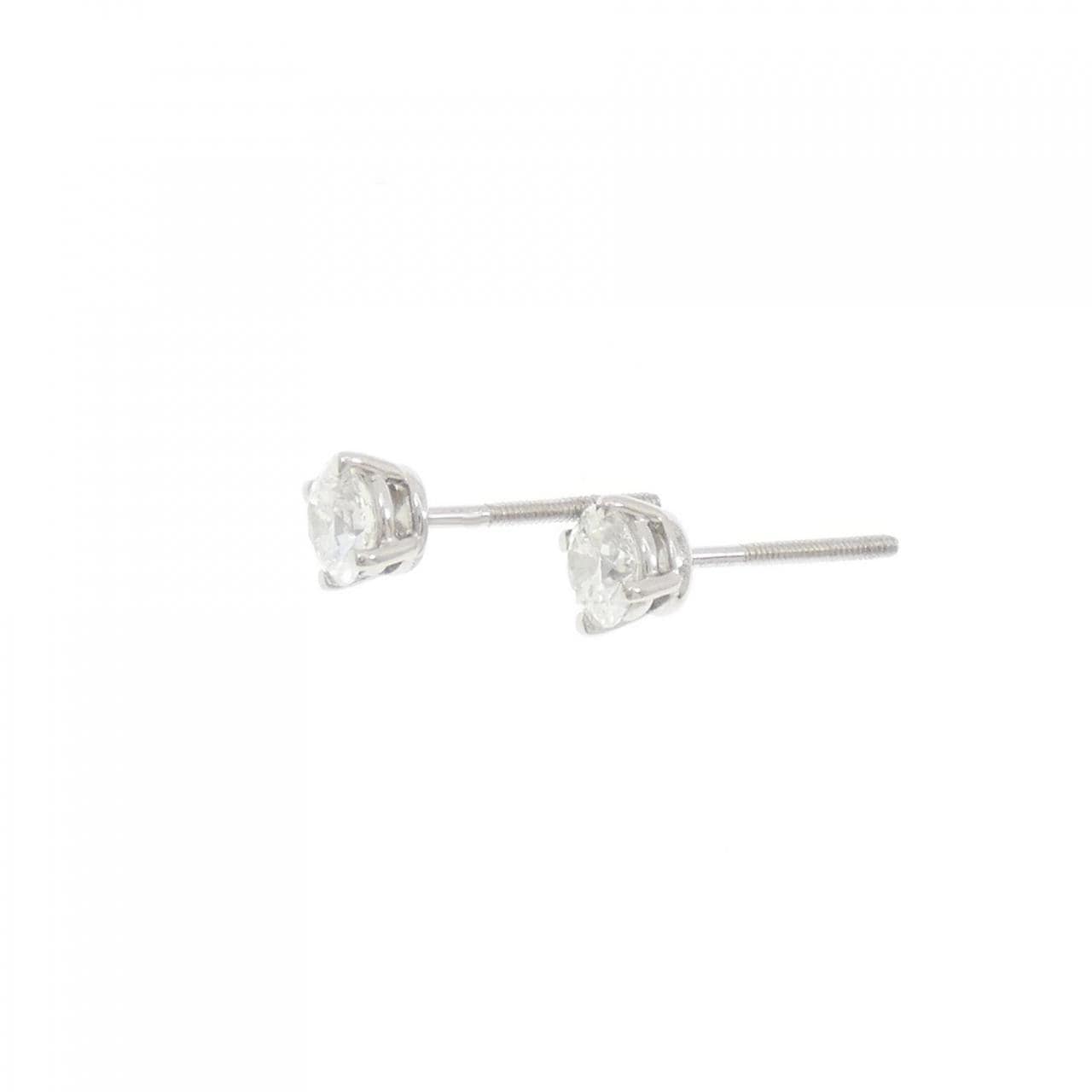 ティファニー ソリティア ピアス 0.46CT 0.47CT H VVS1-2 EXT