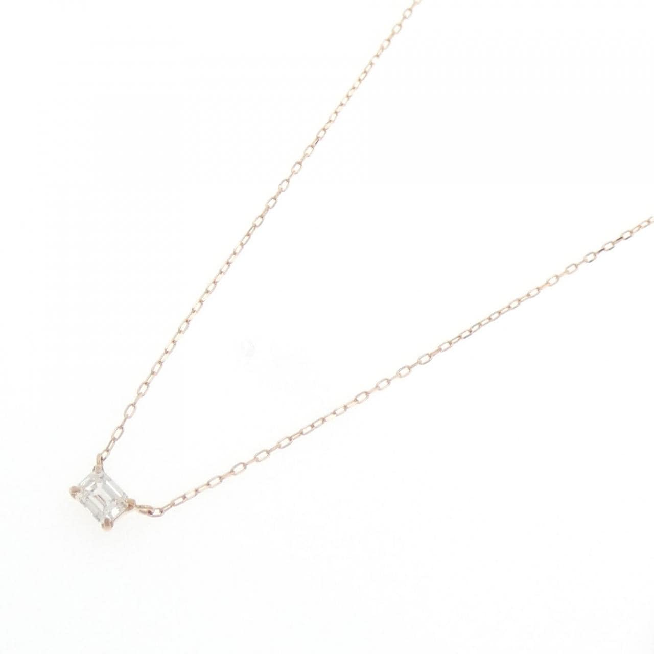 [BRAND NEW] K18PG Diamond necklace 0.186CT