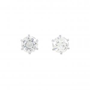 【リメイク】PT/ST ダイヤモンド ピアス 0.507CT 0.518CT F I1 Good