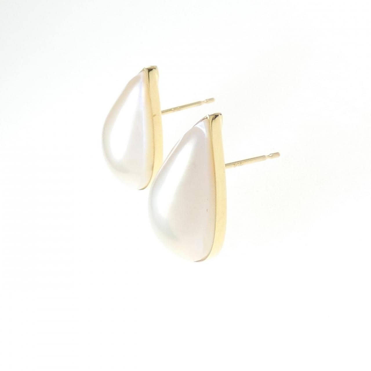 K18YG Mabe pearl earrings