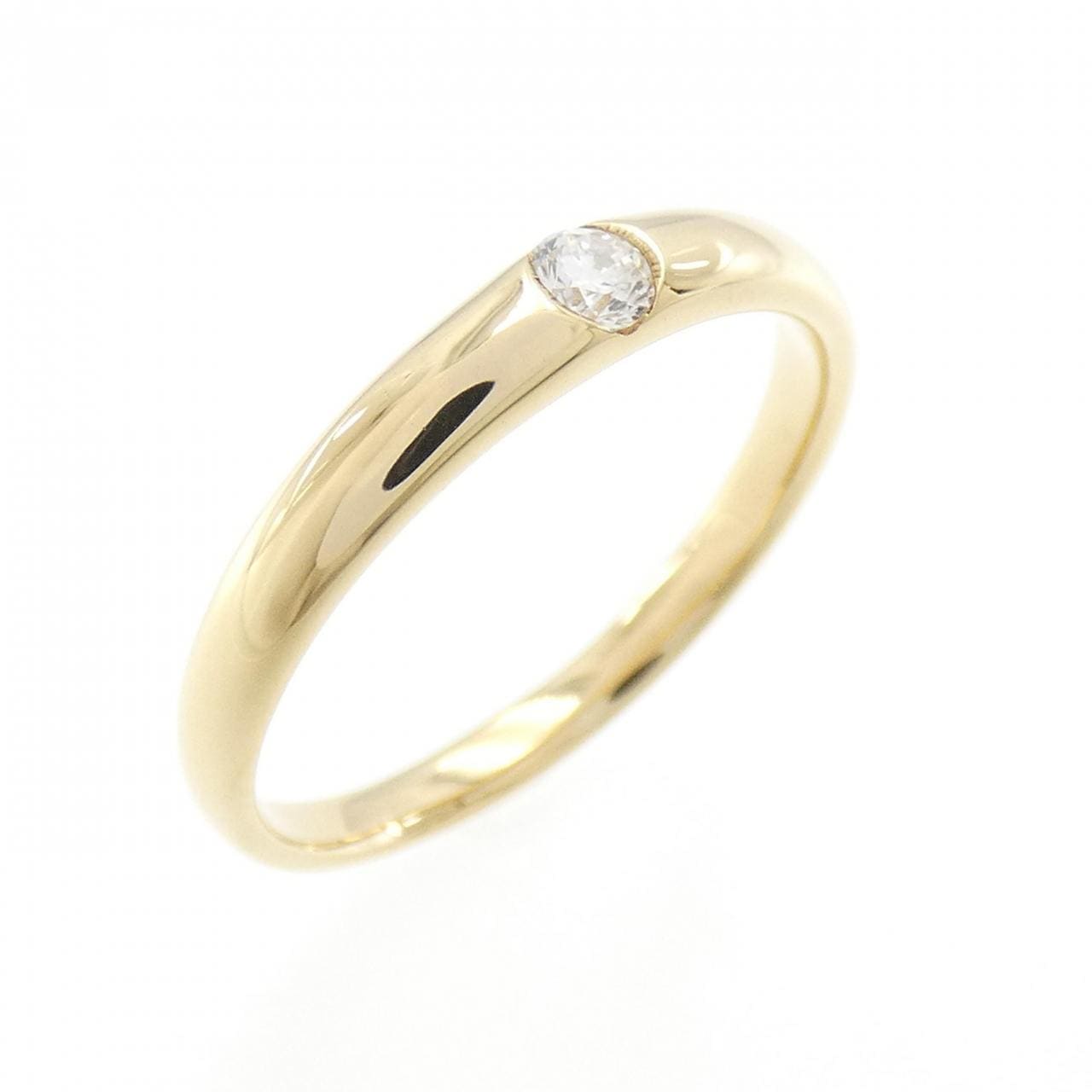 K18YG单钻鑽石戒指 0.09CT