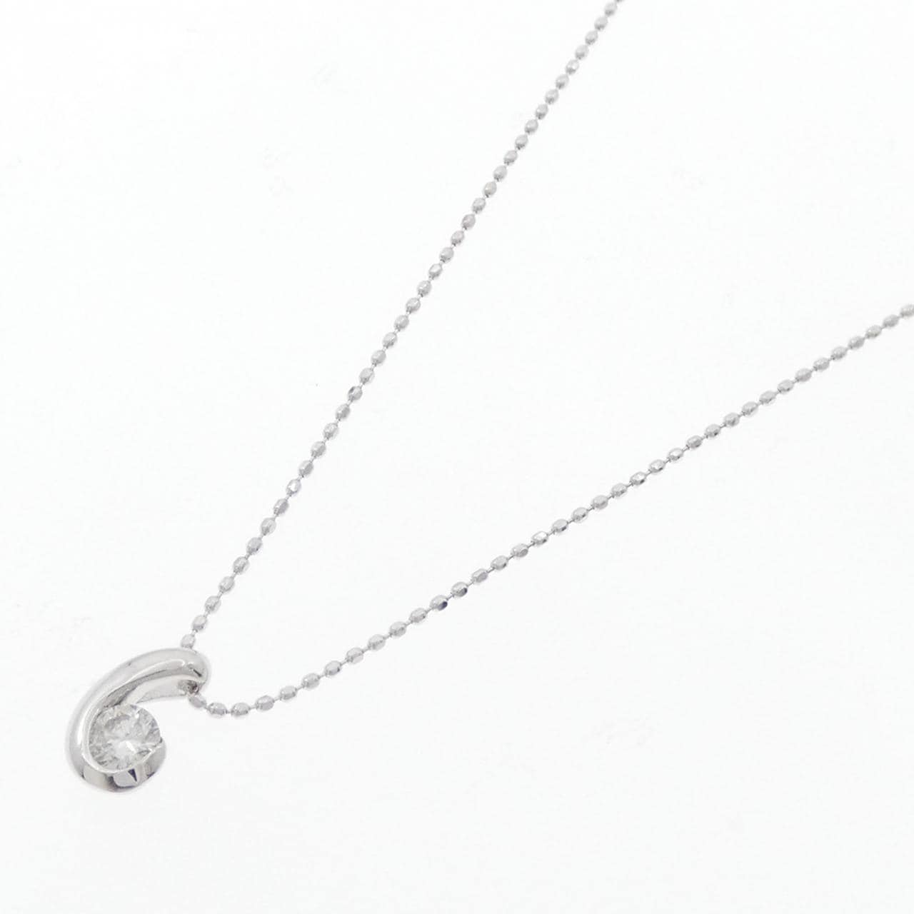 K18WG ダイヤモンド ネックレス 0.15CT