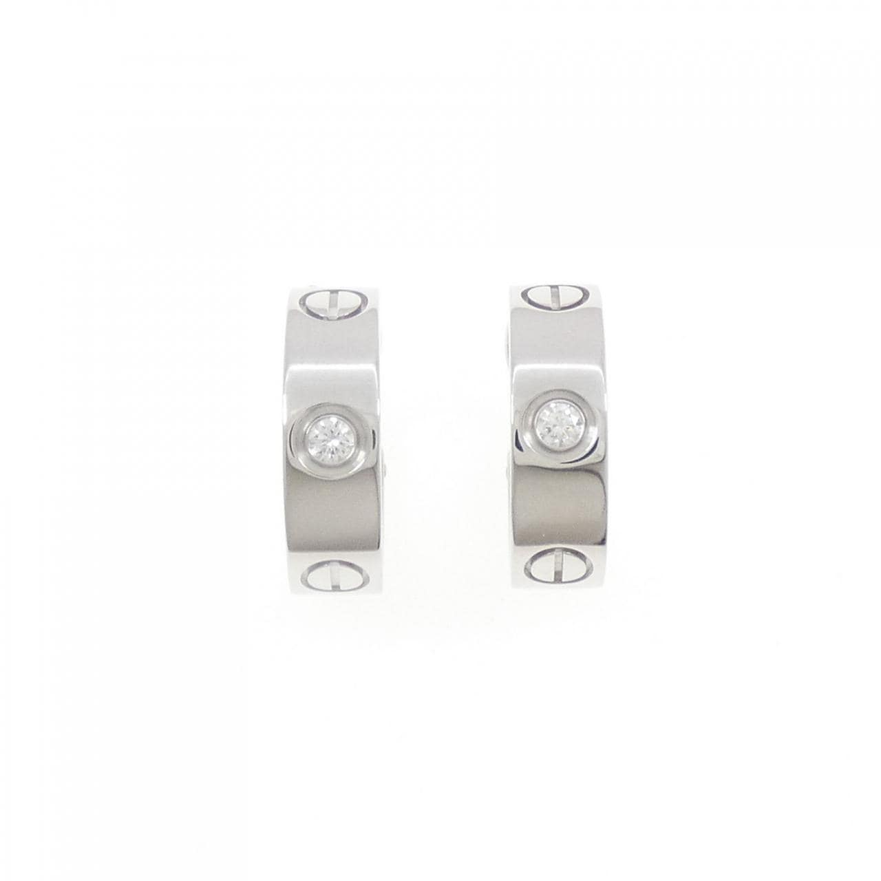 CARTIER LOVE earrings half diamond earrings