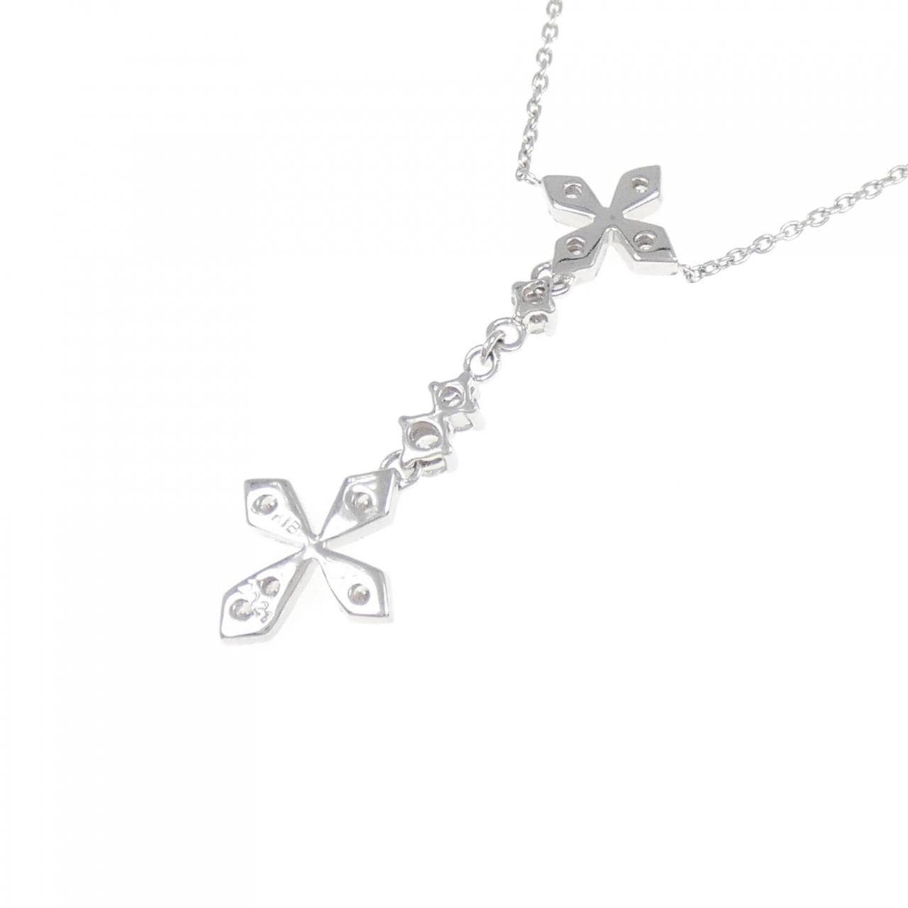 K18WG ダイヤモンド ネックレス 0.21CT