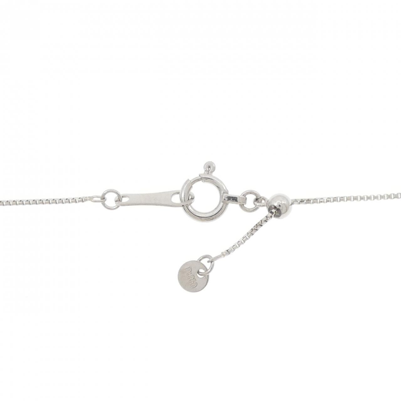 【新品】PT900/PT850 フラワー ダイヤモンド ネックレス 0.22CT