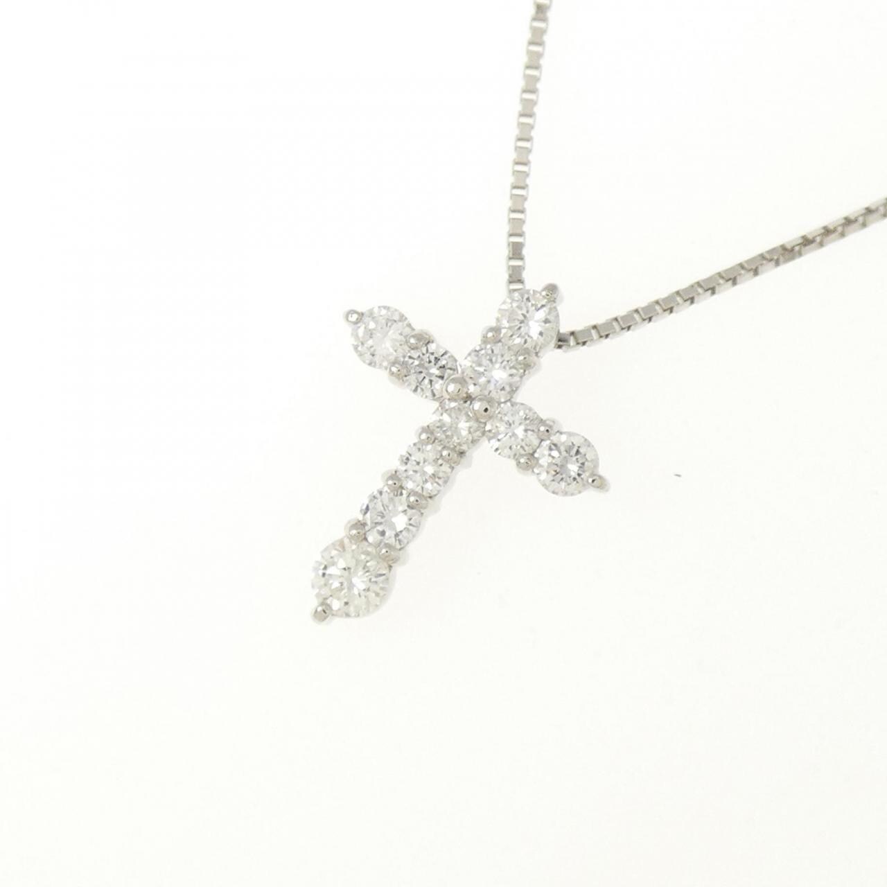PT900/PT850 クロス ダイヤモンド ネックレス 0.50CT