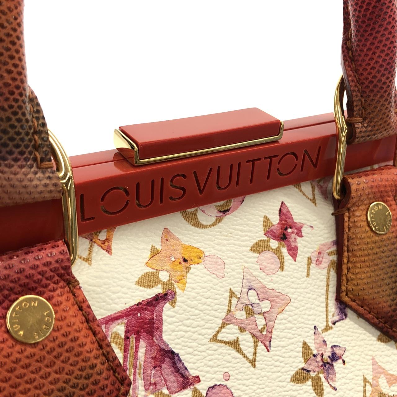 ルイヴィトン モノグラム ウォーターカラー+エキゾチックレザー スピーディ フレーム M95729 ボストンバッグ