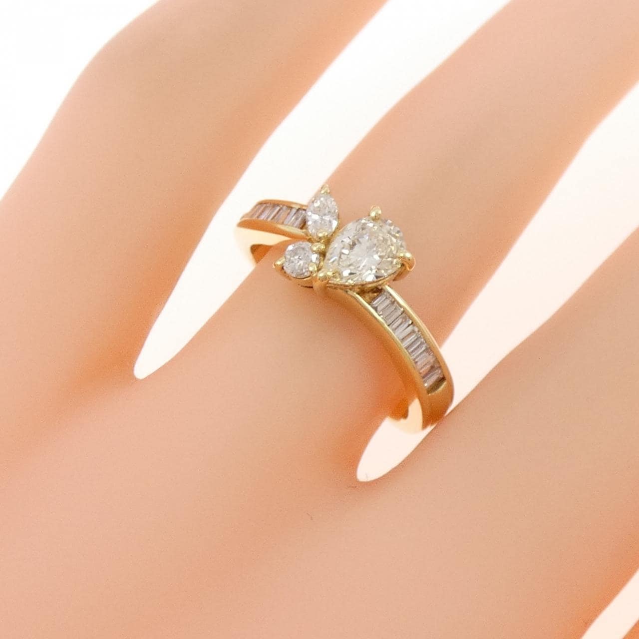 K18YG ダイヤモンド リング 0.432CT