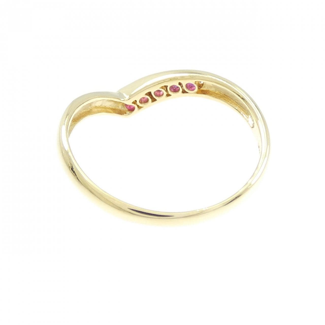 K18YG ルビー リング 0.17CT