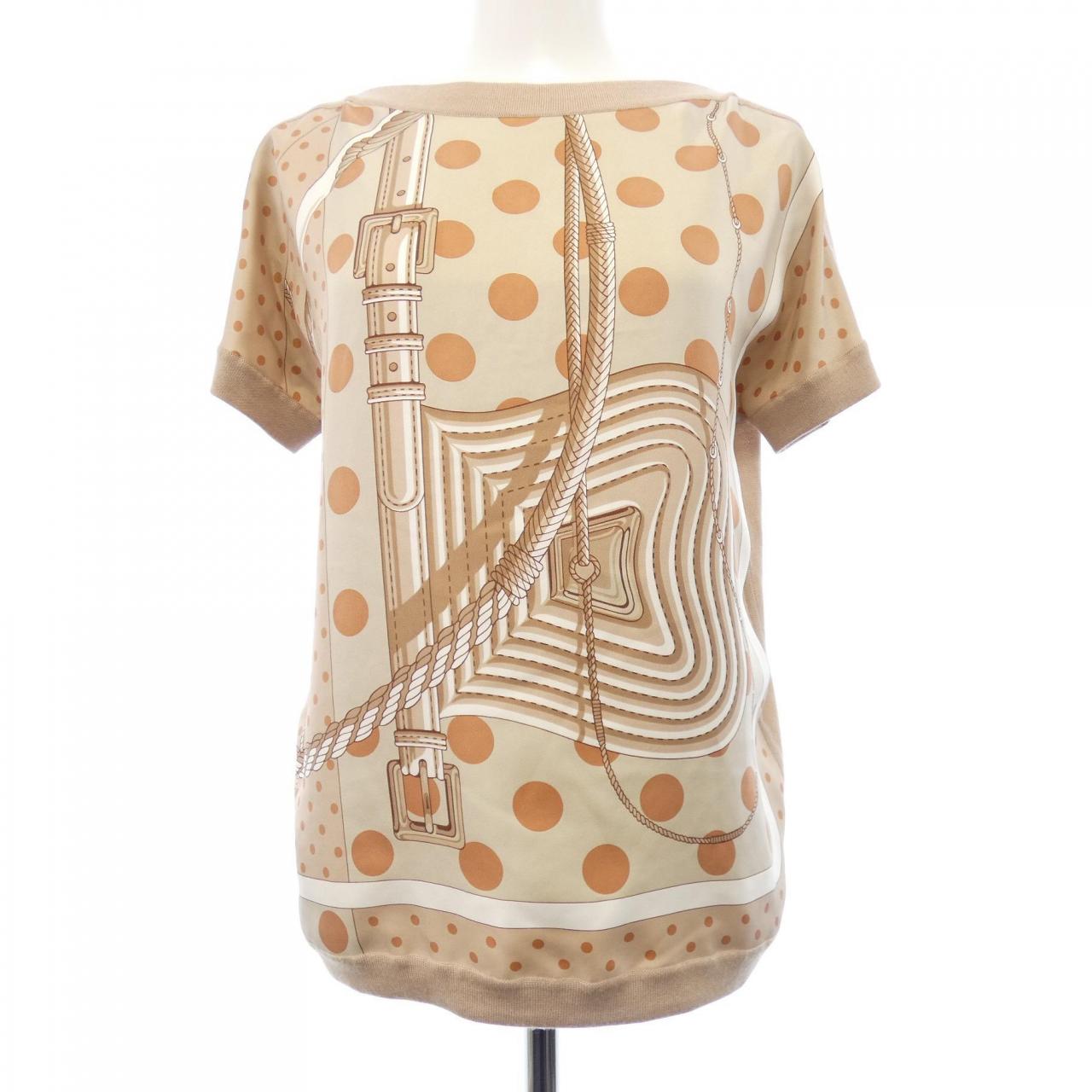 エルメス HERMES CLIC-CLAC A POIS *17-7751 ツイルレーヌ トップス