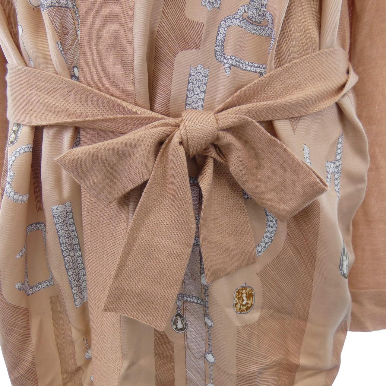 エルメス HERMES ETUDE POUR UNE PARURE DE GALA *86-7710 ツイルレーヌ ロングカーディガン