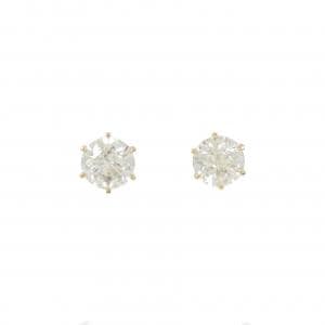 【リメイク】K18YG/ST ダイヤモンド ピアス 1.111CT 1.152CT I-J I1 EXT