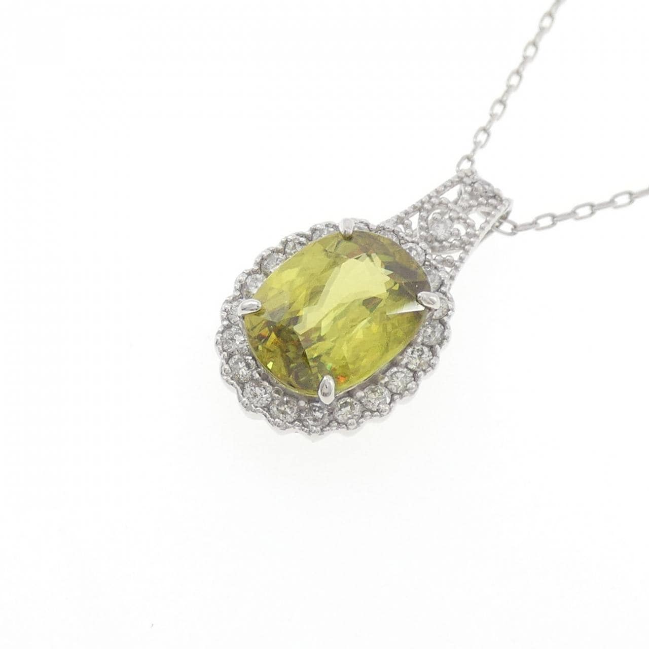 PT900/PT850 スフェーン ネックレス 3.29CT