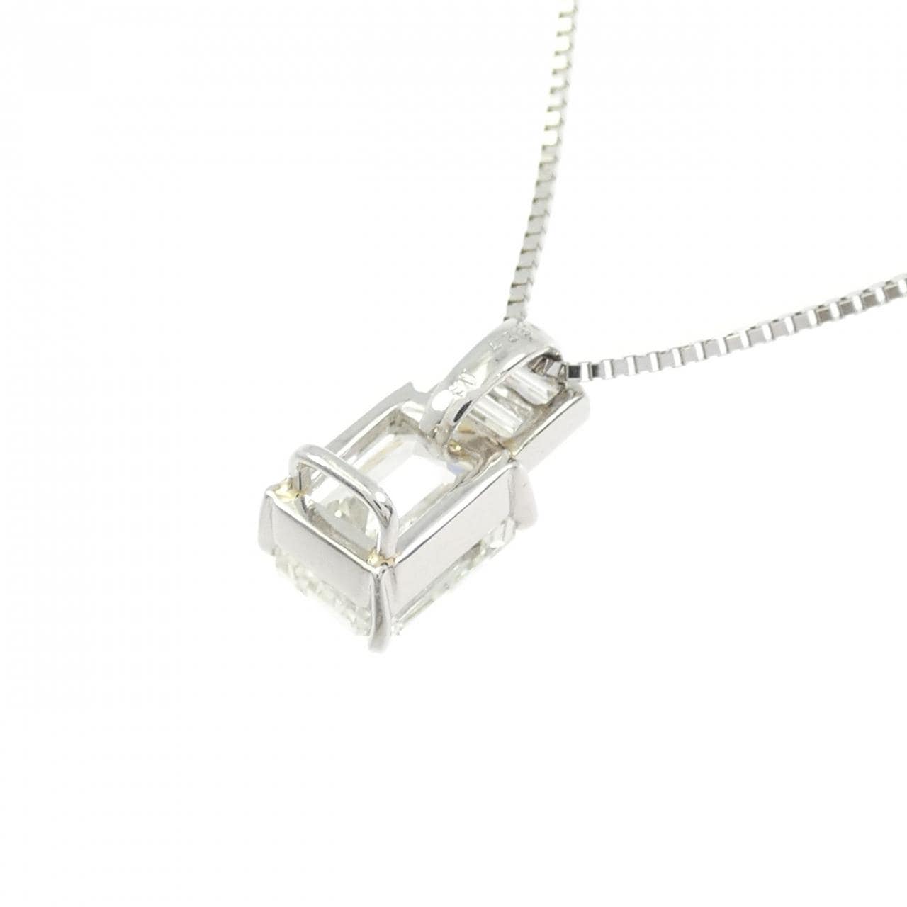 PT900/PT850 ダイヤモンド ネックレス 1.327CT J SI2 エメラルドカット