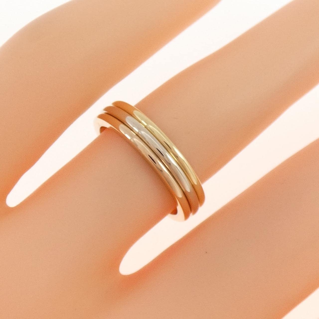 カルティエ スリーゴールドウェディング リング