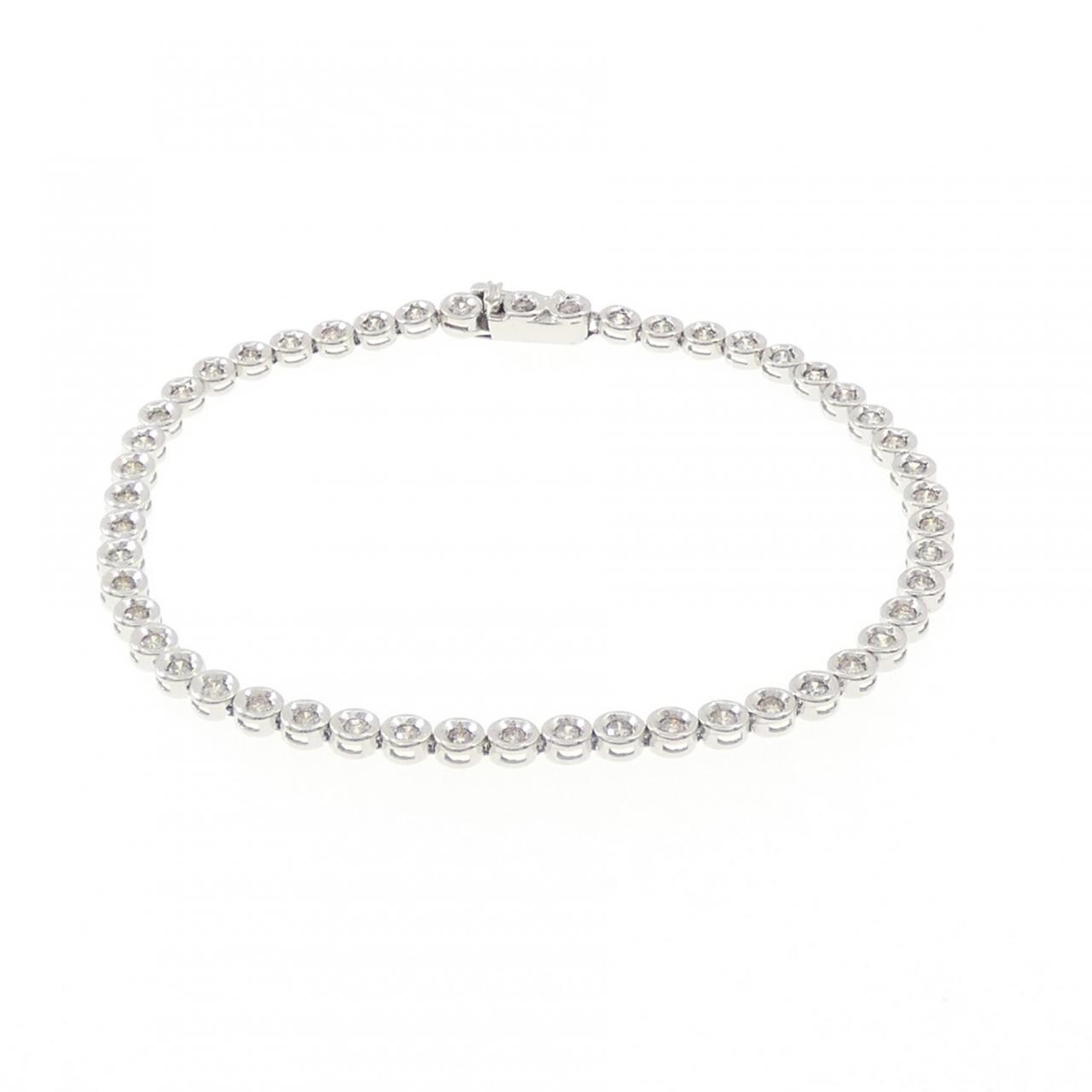 K18WG ダイヤモンド ブレスレット 1.00CT