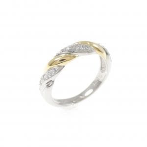 PT900/K18YG ダイヤモンド ピンキー リング 0.08CT