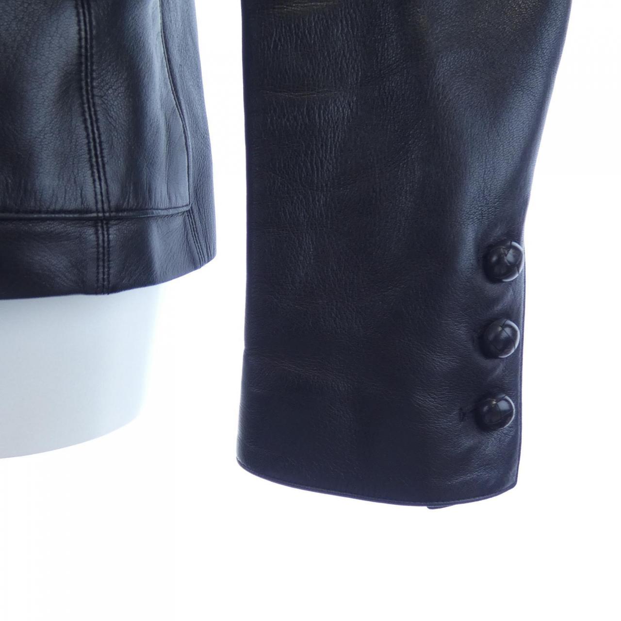 【ヴィンテージ】シャネル CHANEL P21617V01343 03A レザージャケット