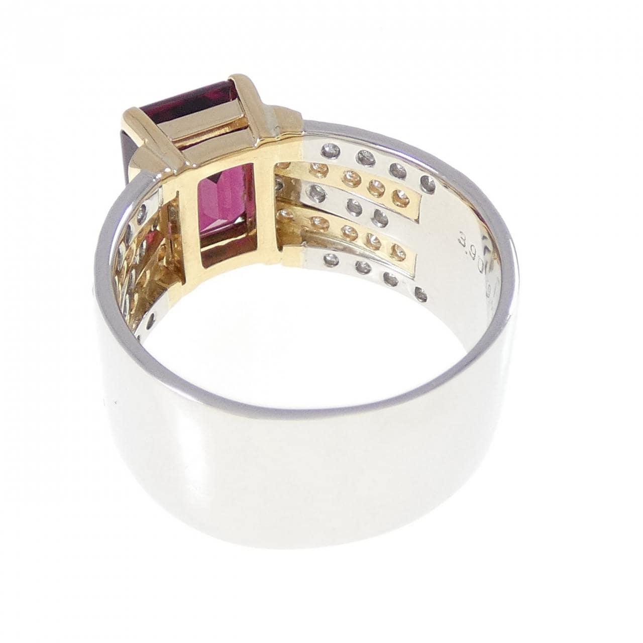 PT900/K18YG ガーネット リング 3.90CT