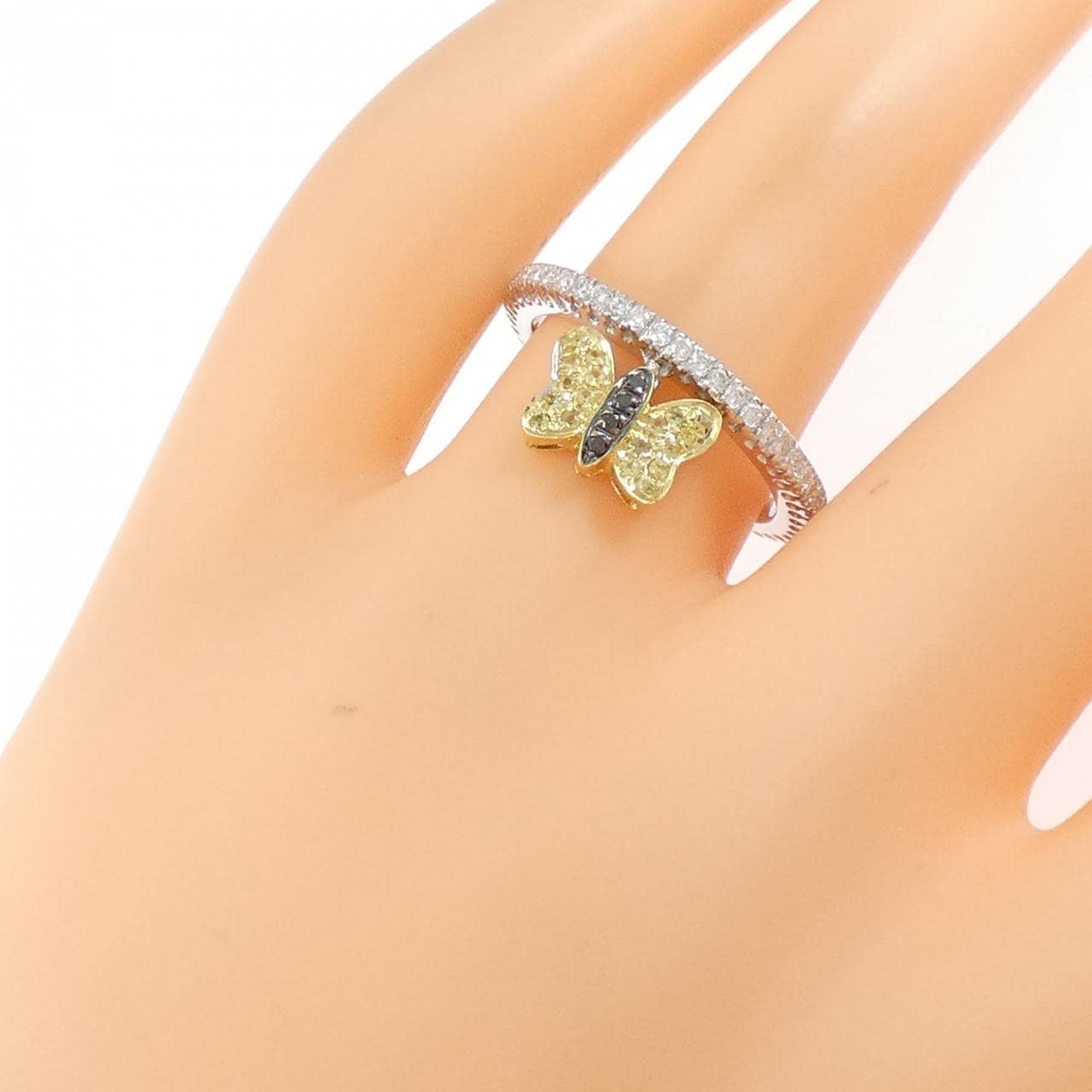 ヴァレンテミラノ バタフライ サファイヤ リング 0.49CT