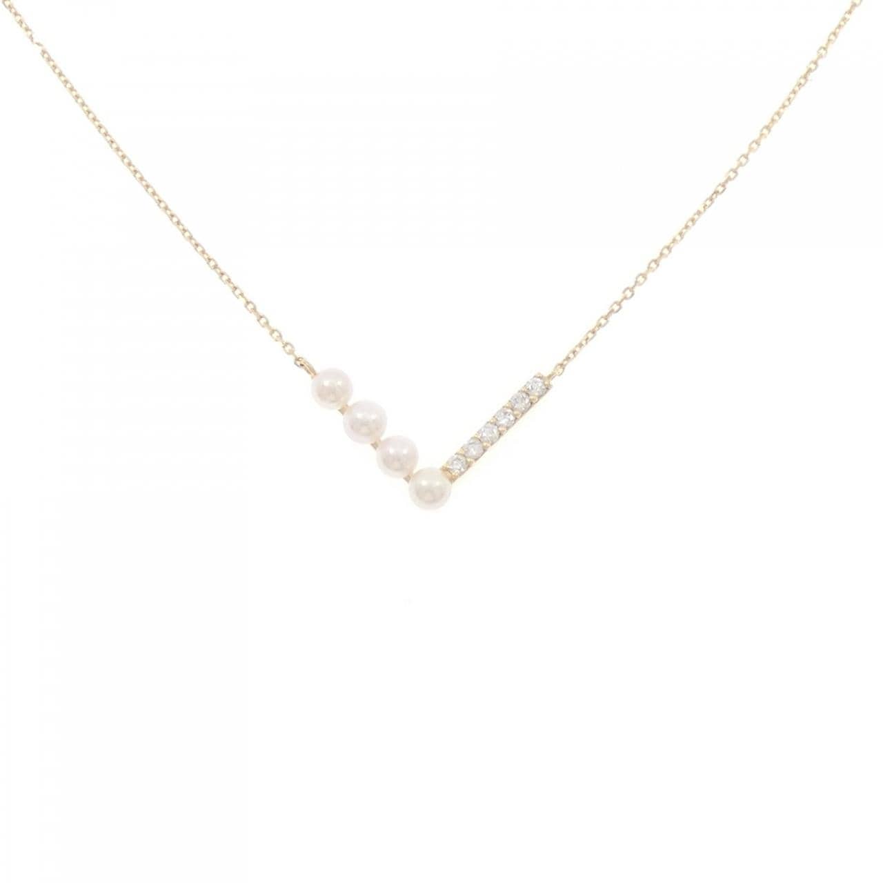[BRAND NEW] K18YG Akoya pearl necklace