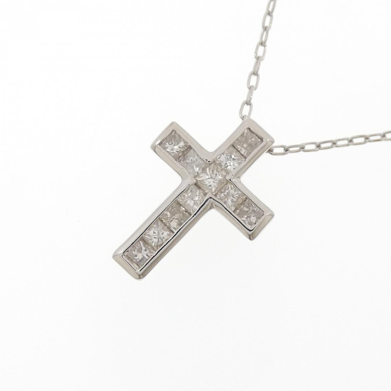 PT900/PT850 クロス ダイヤモンド ネックレス 0.50CT