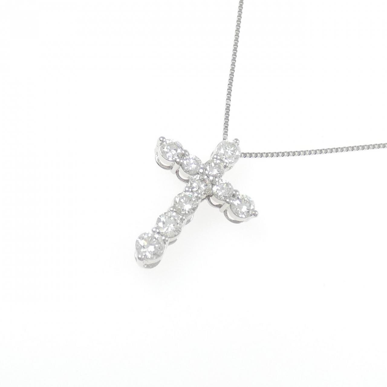 PT900/PT850 クロス ダイヤモンド ネックレス 1.02CT
