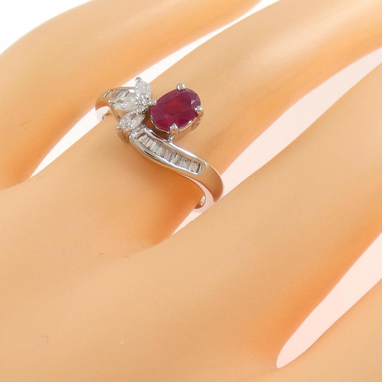PT900 ルビー リング 0.80CT