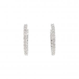 K18WG ダイヤモンド ピアス 1.00CT