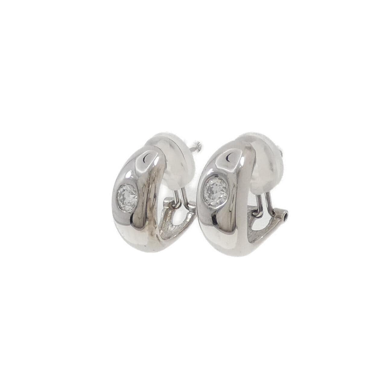 K18WG ダイヤモンド ピアス 0.67CT