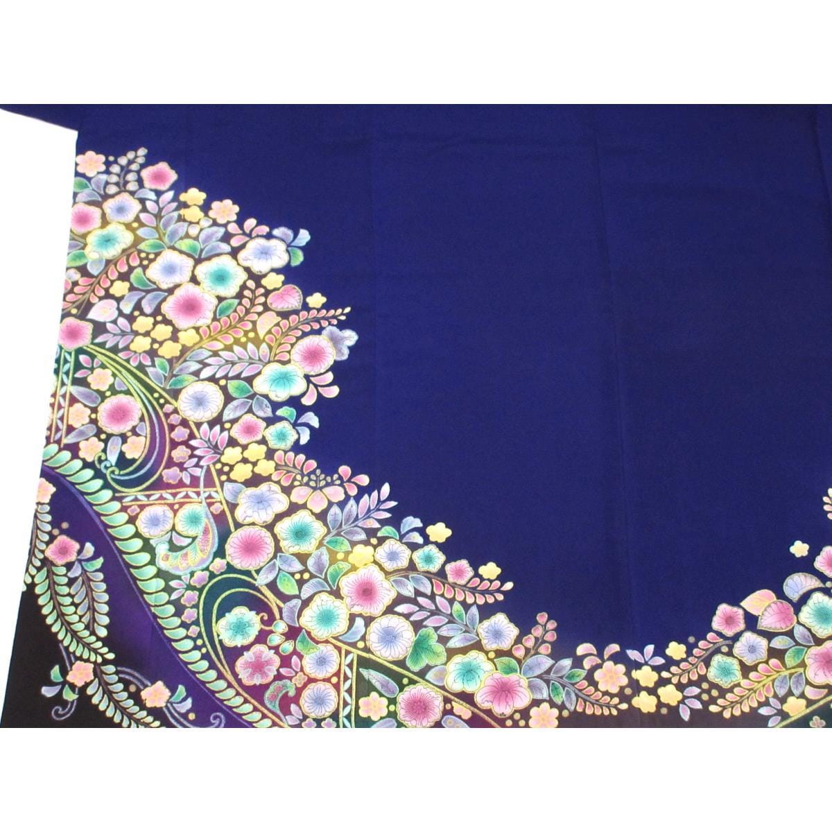 振袖　友禅加工絞り入　ボカシ染