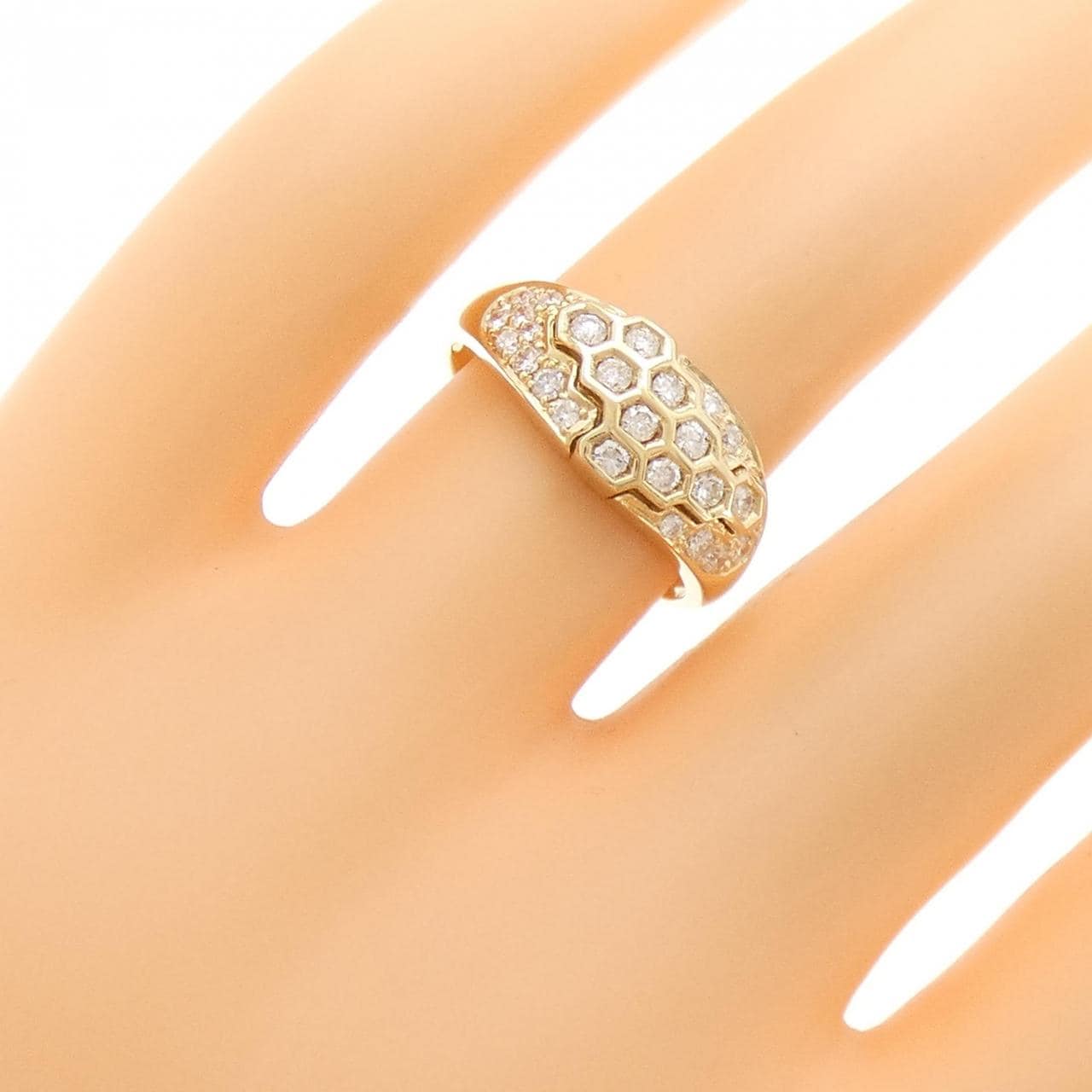 K18YG ダイヤモンド リング 0.37CT