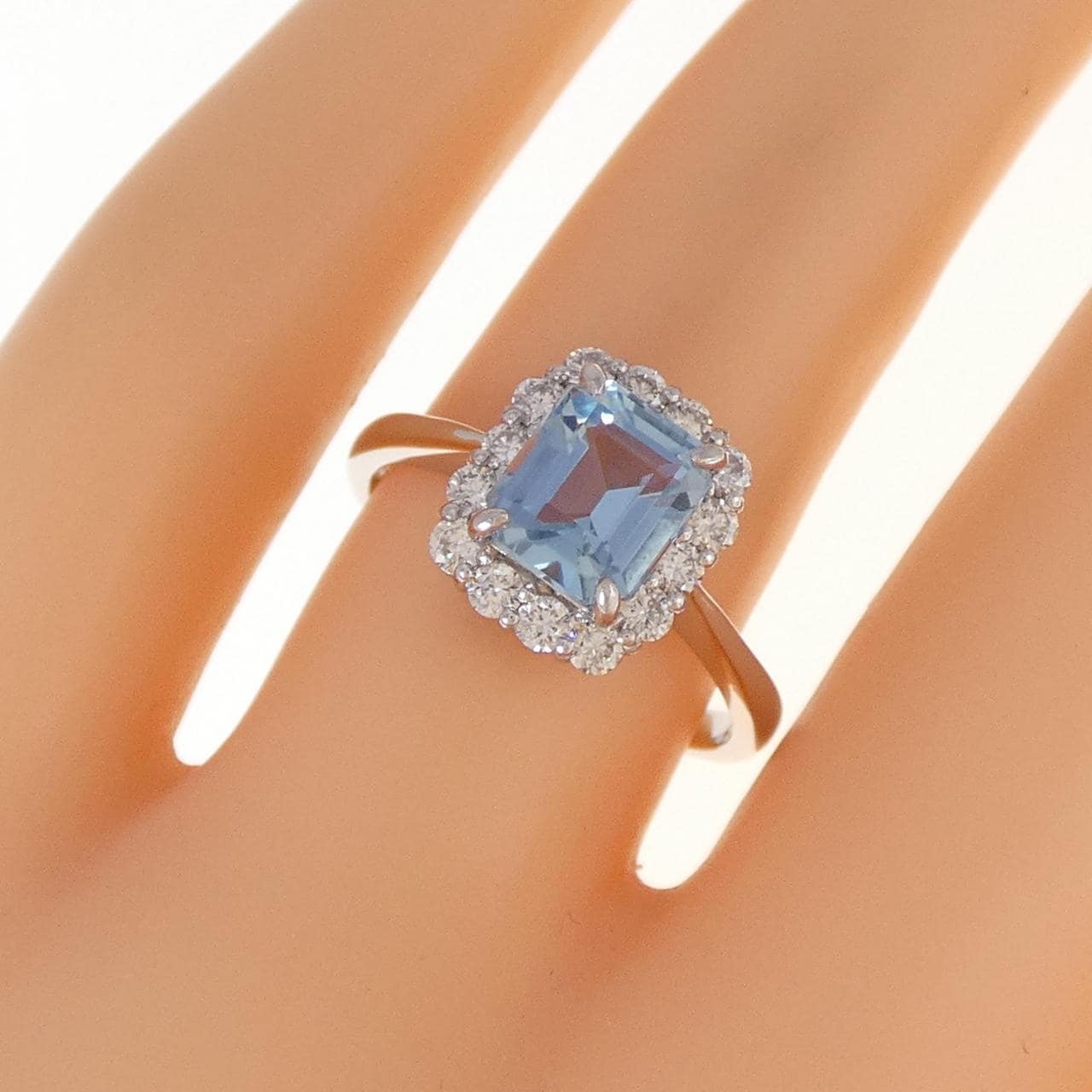 【リメイク】PT アクアマリン リング 1.26CT