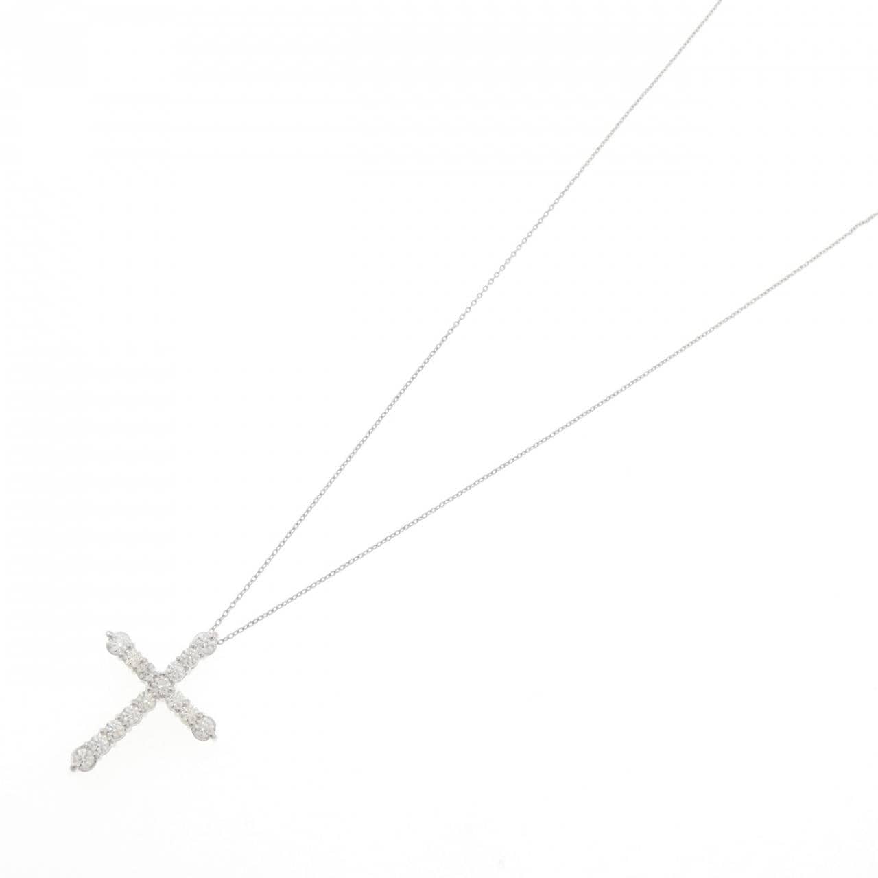 PT/PT850 クロス ダイヤモンド ネックレス 1.00CT