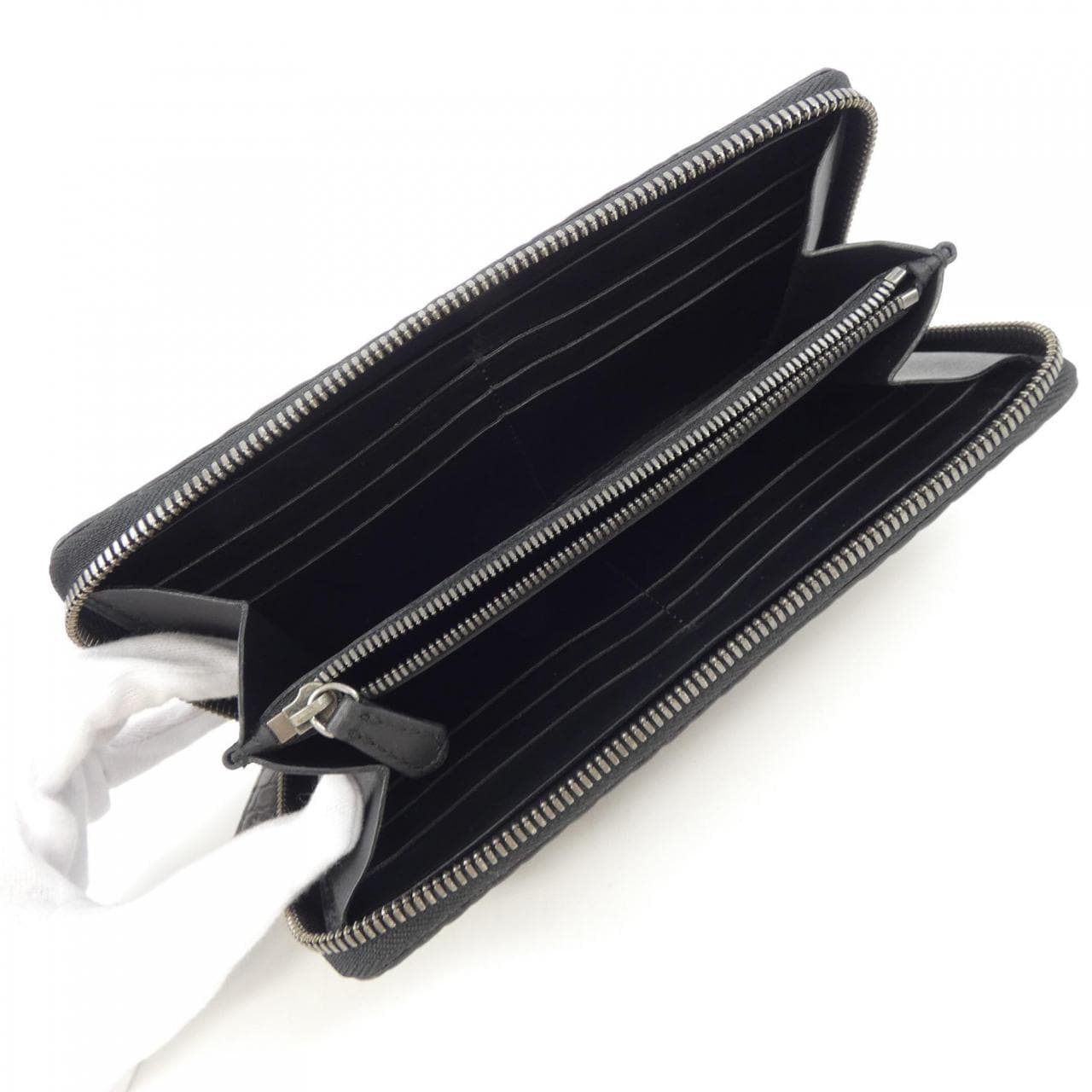 Berluti Itauba鱷魚皮長拉鍊皮夾