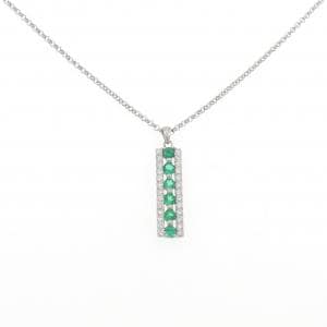 PT900/PT850 エメラルド ネックレス 0.53CT